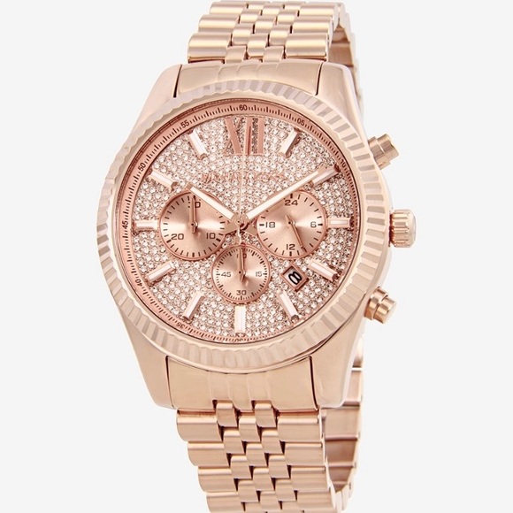 Michael Kors Accessories - MK Lexington Crystal Pave Chronograph Watch